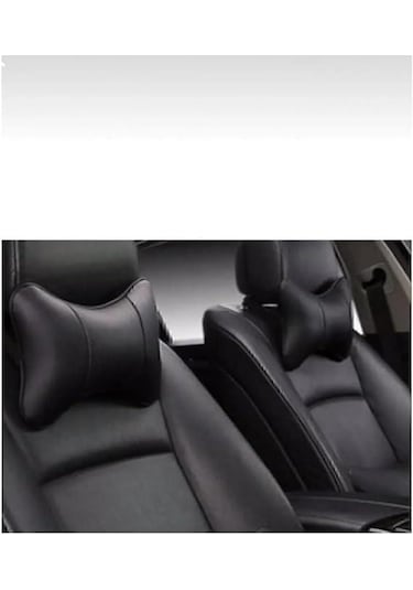 Oto Araç Boyun Yastığı Ortopedik Seyehat 2 Adet Siyah