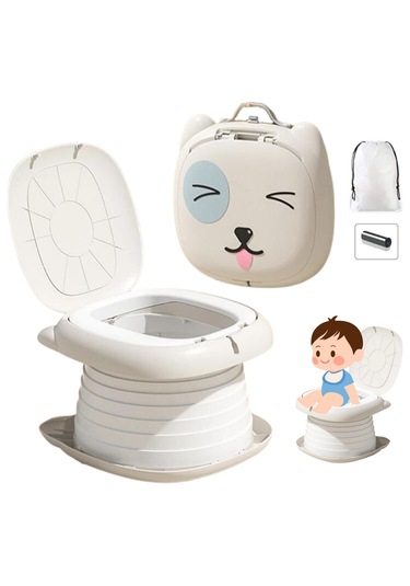 Cat Potty Katlanabilir Çocuk Tuvaleti, Çok Fonksiyonlu Taşınabilir Alıştırma Lazımlığı Gri