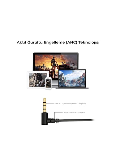 Lecoo HT105 Kablolu 3.5mm Jacklı Çıkartılabilir Mikrofonlu Kulak İçi Gaming Kulaklık