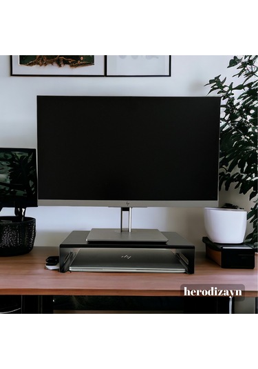 Monitör Standı - Laptop Standı - Monitör Yükseltici - Metal -mat
