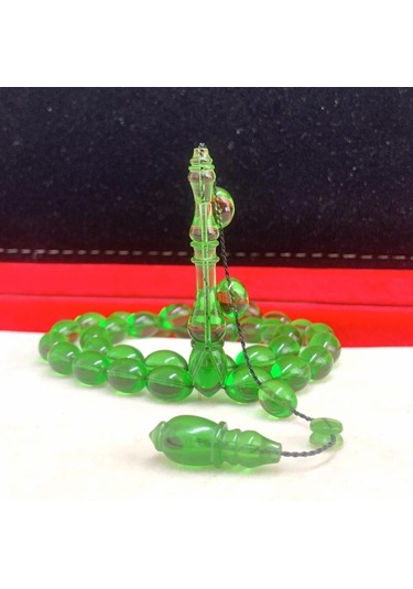 Yeşil Ateş Kehribar Tesbih