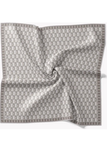 Silk Home Twill İpek Eşarp Zincir Krem Çok Renkli
