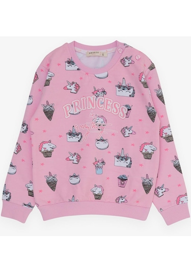 Breeze Kız Bebek Eşofman Takımı Prenses Dinozor Desenli 9 Ay-3 Yaş, Pembe-pembe Pembe