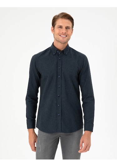 Pierre Cardin Erkek Lacivert Gömlek Desenli 50293756-vr033 Lacivert