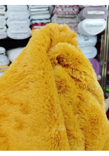 Toskana Peluş Kumaş Hardal Sarı