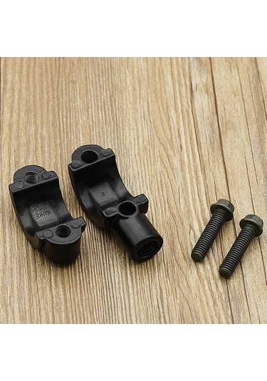 Suntek 8mm Ayna Montaj Kolu Bar Kelepçe Tutucu Seti - Motosikletler İçin Evrensel 1 Çift Siyah