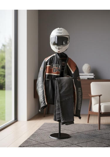 Biker Butler Kask Askılı Metal Dilsiz Uşak Motosiklet Tutkunlarına Özel Siyah