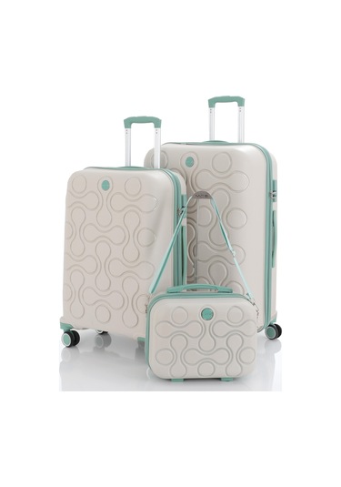 Mçs Polipropilen 3lü Valiz Seti Büyük & Orta & Makyaj V376 S23sy1000051-set 10730 3'lü Set Çok Renkli