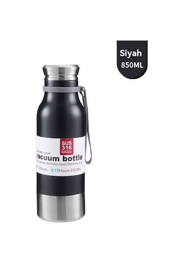 8 Paslanmaz Çelik Termos Bardak Siyah