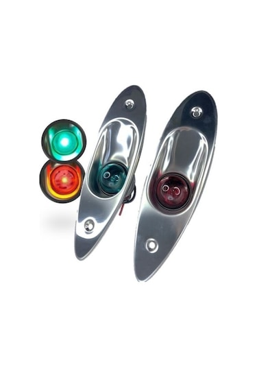 Tekne Burun Seyir Feneri. Paslanmaz. Iskele Sancak