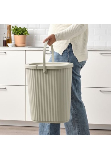 Dammâng Çöp Kutusu Gri-bej, 26 Cm Bej