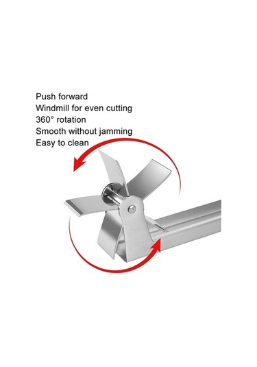 Pazly Cbtx Ev Yel Değirmeni Karpuz Kesici 304 Paslanmaz Çelik Bölücü Meyve Dicer 2 Nesil, Küçük Tasarım Gri