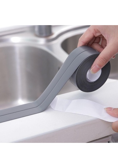 Lavabo Ve Banyo İçin Yuva Bandı, Banyo Ve Mutfak İçin Pvc Duvar Üzerinde Beyaz Kendinden Yapışkanlı Su Geçirmez Etiket 3.2m By 3.8cm