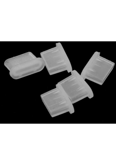 Beyaz 5 Adet Tip-c Toz Fişi Usb Şarj Portu Koruyucu Silikon Kapak Samsung Uyumlu Huawei Akıllı Telefon Aksesuarları