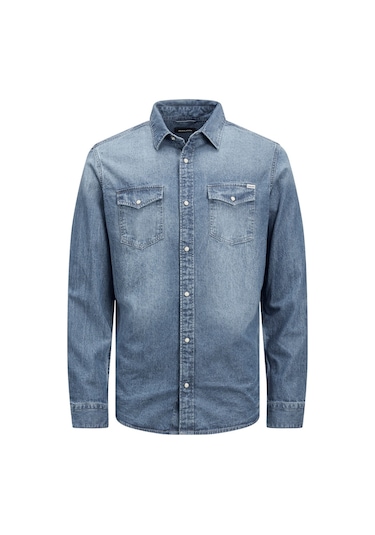 Jack & Jones Denim Gömlek- Sheridan 12138115 - 1 Medium Blue Denim