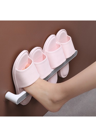 Mufunye Banyo Terlik Rafı: Delme Yok Duvar Kurulu, Ahşap Arkasında Konulabilir, Pp Malzeme, Uzun Ömürlü, Sık Mekanlar İçin Uygun Kısa Tip - Siyah Diğer