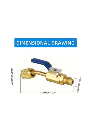 Pazly R410a Kompakt Top Valfi 1/4 Sae, 1/4 Sae Erkek, 3 Parça Hvac Adaptörleri, R134a, R12, R22, R502 - Guangdong Menşeli Kaliteli Metal Malzemeli