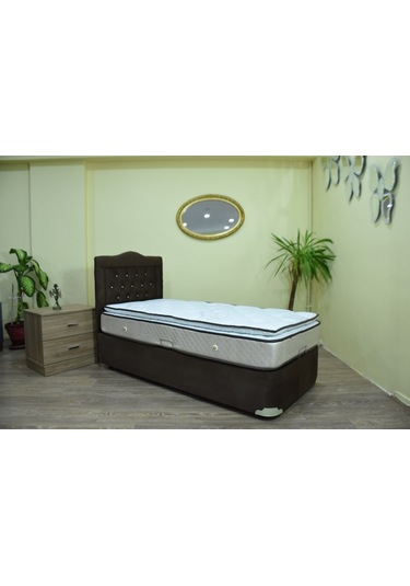 Bengimobilya Baza Başlık Ful Ortopedik Pamuk Pedli Yatak Tay Tüy Silinir Model (303443720)