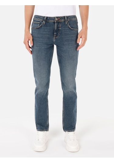 Colins 044 Karl Normal Kesim Düşük Bel Düz Paça Mavi Erkek Pantolon Cl1071279 Denim