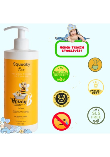 My Honey B Squeaky Bee Saç Ve Vücut Şampuanı 500 Ml