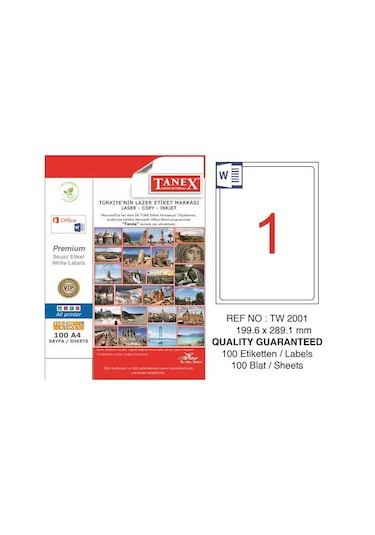 Tanex Tw-2001 Etiket