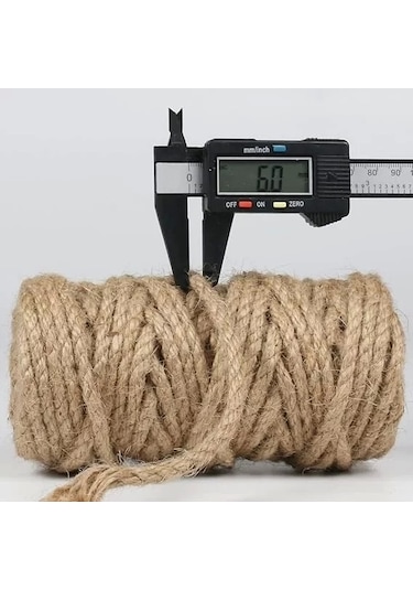Jütburada Jüt Halat 6 Mm 50 Metre Hasır Dekor Süsleme İp
