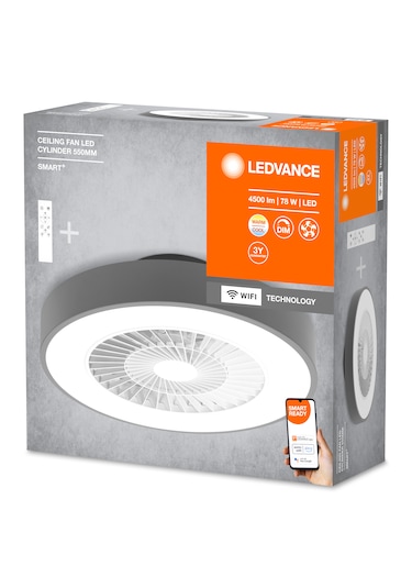 Ledvance Smart Led Led Fanlı Tavan Armatürü Gri