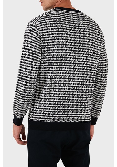 Emporio Armani Erkek Kazak Em003830 Af19833 F0015 Beyaz-lacivert Beyaz-lacivert