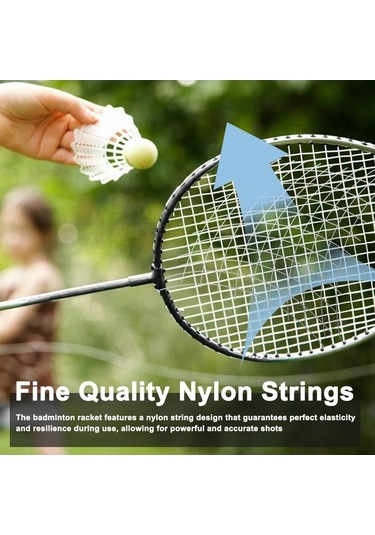 Flybuy Ve Tüylü Top Seti Sağlam Raketi Profesyonel Performans İle Hafif Demir Badminton Alaşımlı 3 - Vb