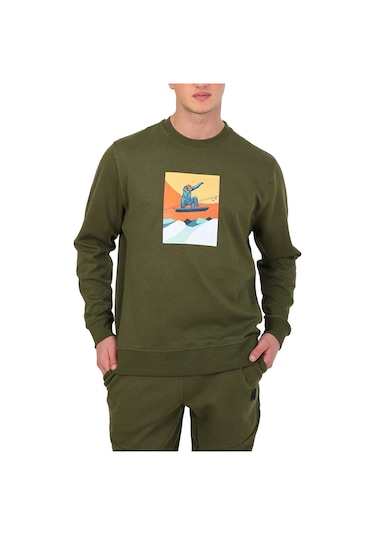 Esqudo Snowboard Erkek Sweatshirt ESWTP0006  Haki