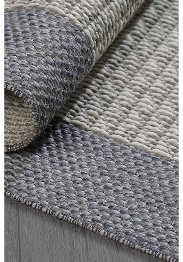 Konfor Sisalux 3092 Gri Jüt Tabanlı Modern Dokuma Kilim Sisal Hasır Halı Gri