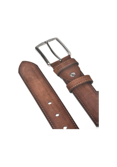 Deepsea Erkek Kahve 4 Cm Eninde Süet Kemer Suni Süet Spor Kemer 2402643 Kahve