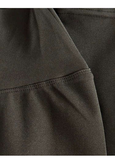 Alya Underwear Büyük Beden Tayt Dalgıç Kumaş Yüksek Bel SiYAH