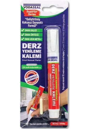 Vodaseal Süper Seri Derz Yenileme Kalemi Tekli Beyaz