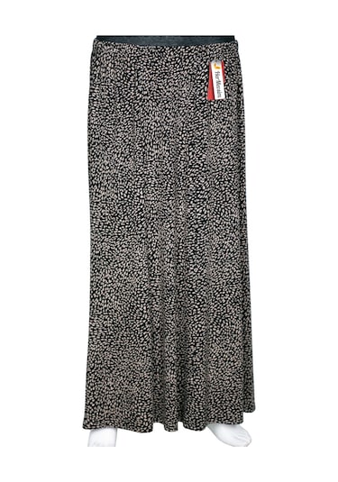 Hesna Kadın Ecem Battal Beden 8 Parça Lastikli Siyah Etek D33 Siyah