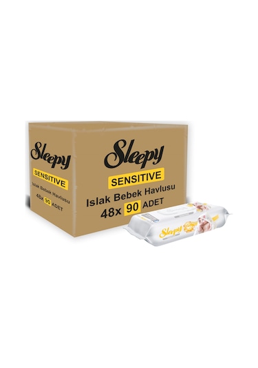 Sleepy Sensitive Islak Bebek Havlusu 48 X 90'Lı