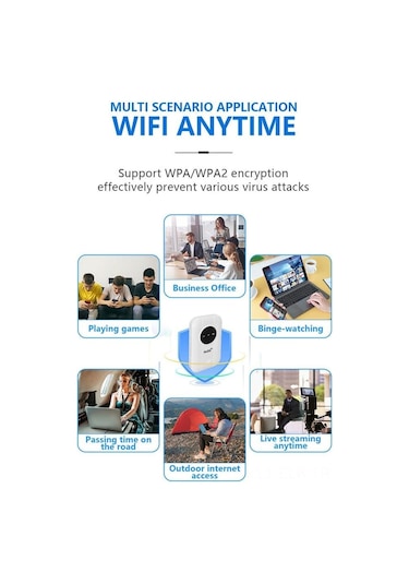 Xindoker Beyaz 4g 5g Mobil Router, 300mbps Hız, 10 Cihaz Desteği, Sım Kartlı, 2100mah Pil, Seyahat Ve İş Seyahatleri İçin