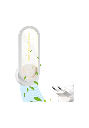 Tenfowee Beyaz Euro Şarjlı Yıldızlı İç Hava Temizleyici Lambası - Negatif İyon Filtreleme Fonksiyonu 1 Adet Beyaz