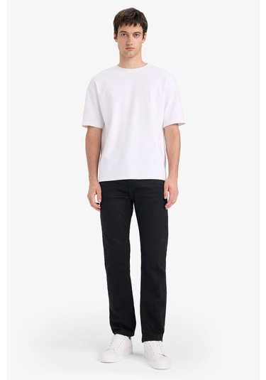 Defacto Sergio Regular Fit Normal Kalıp Normal Bel Boru Paça Jean Pantolon W6868az25aunm40 Siyah