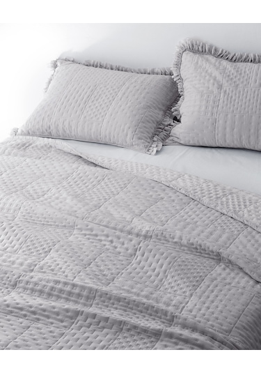 Madame Coco Medus Çift Kişilik Yatak Örtüsü - Gri Gri