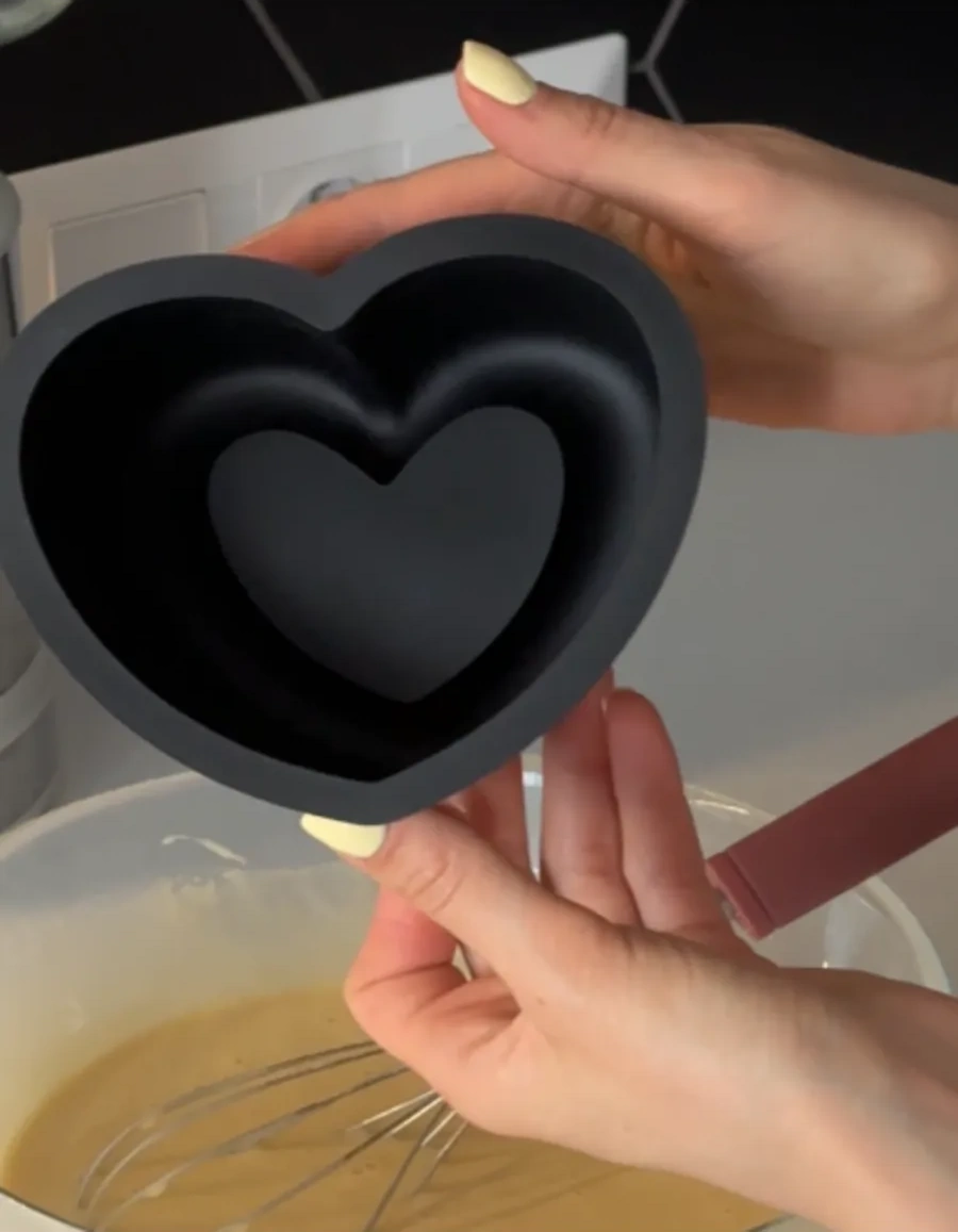 Vesna Krasna Şekillendirici Kalp Bento Kek Pişirme Kalıbı Silikon Pişirme Formu 348266021 Siyah