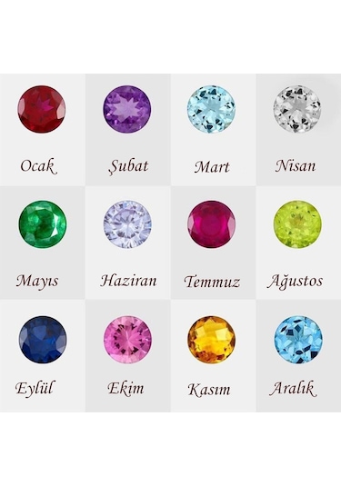 925 Ayar Gümüş Altın Kaplama Lotus Aralık Ayı Doğum Taşı Kolye