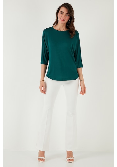 Lela Bisiklet Yaka Truvakar Kol Bayan Bluz 5861416Y Nefti