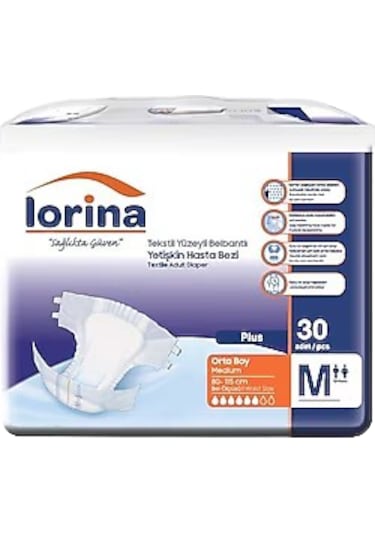 Lorina Belbantlı Hasta Bez Medium 9,5 Damla 30'lu