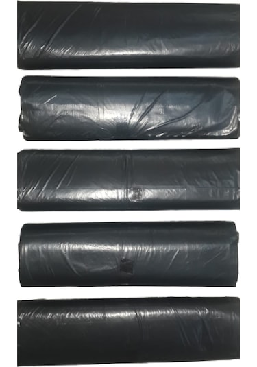Battal Boy Çöp Poşeti 75x90 Cm 70 Lt 10'lu Rulo 5 Paket Siyah