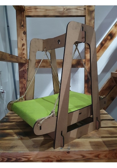 Aquahome Mavi Ahşap Kedi Salıncağı 52 x 36 x 47 CM