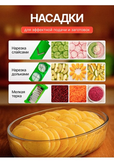 Çok Fonksiyonlu El Tipi Sebze Doğrayıcı - Rendeleme Kabı İle 461261672 Yeşil