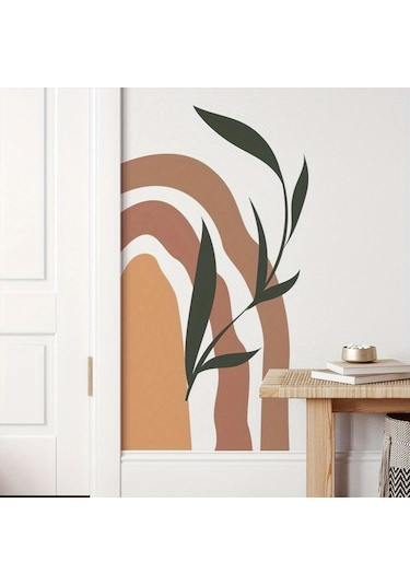 Yaprak Desenli Bohem Duvar Sticker 65x100cm Diğer
