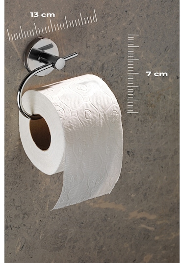Yapışkanlı Tuvalet Kağıtlığı Wc Kağıtlık Tuvalet Kağıdı  Askısı Krom S-107