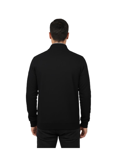 Erkek Spor Hakim Yaka Fermuarlı Hırka Regular Fit Bgl-st04948 Siyah